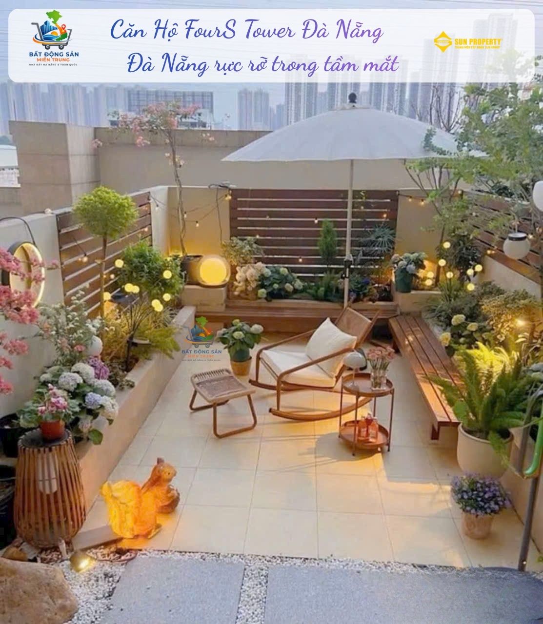 ban công FourS Tower view đẹp