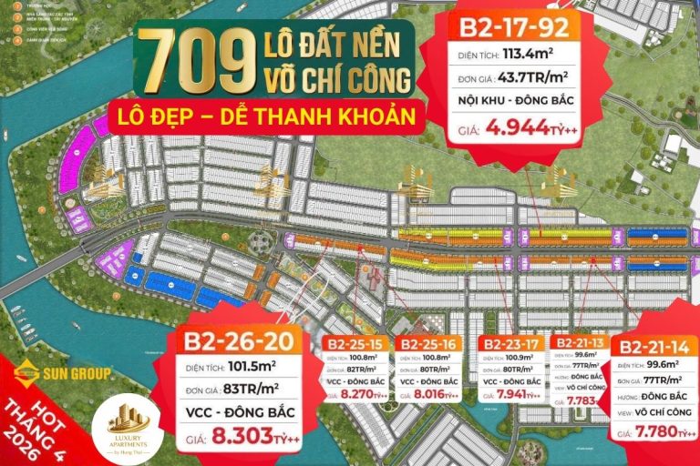 Đất nền Võ Chí Công nối dài – Hòa Quý | Sổ hồng riêng từng lô | Booking chỉ 50 triệu 📍 Tổng quan dự án đất nền Võ Chí Công – Hòa Quý Đà Nẵng